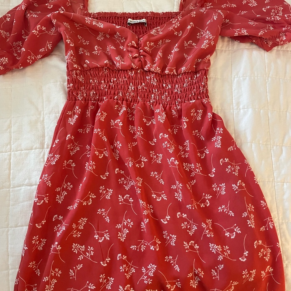Abercrombie & Fitch Floral Red Dress